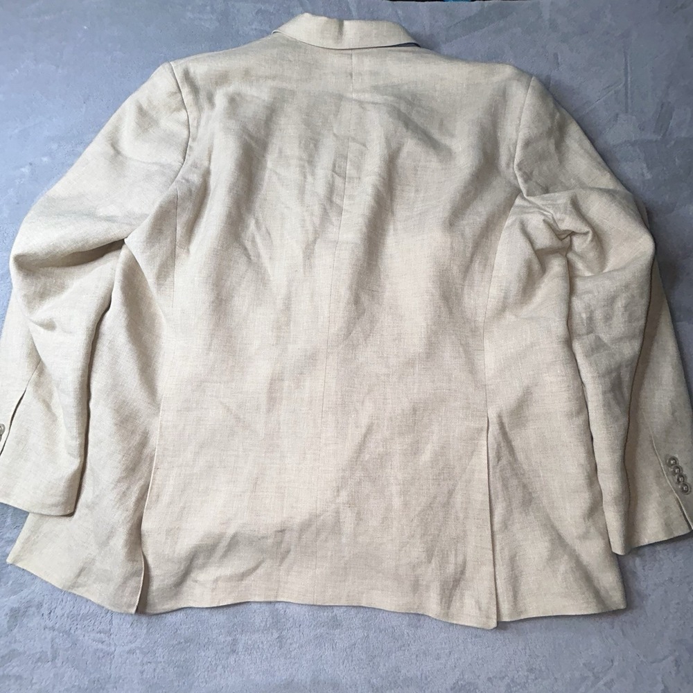Jos A Bank 1905 Sport Coat 52L Beige Linen Wool Blend Blazer Two Button Jacket - Picture 8 of 14